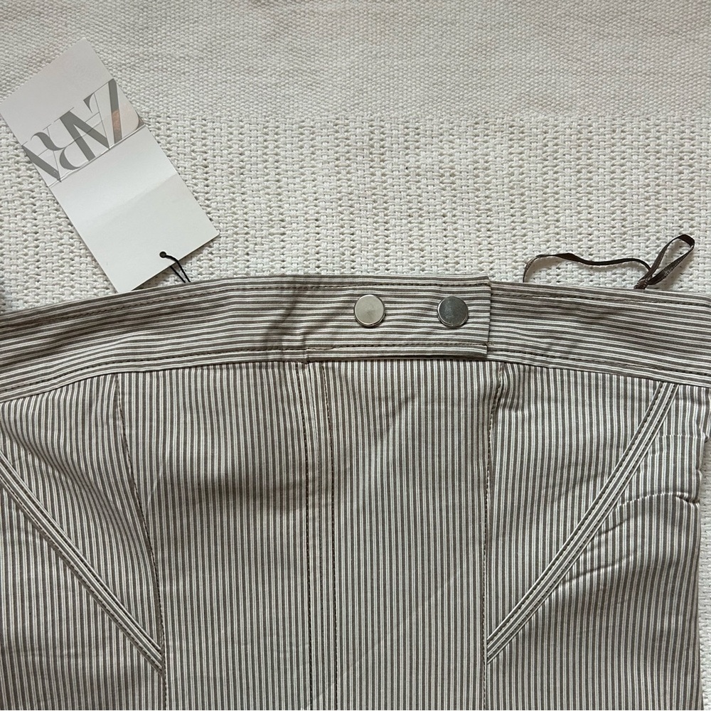 Zara Gray Pinstripe Bustier - Picture 2 of 9